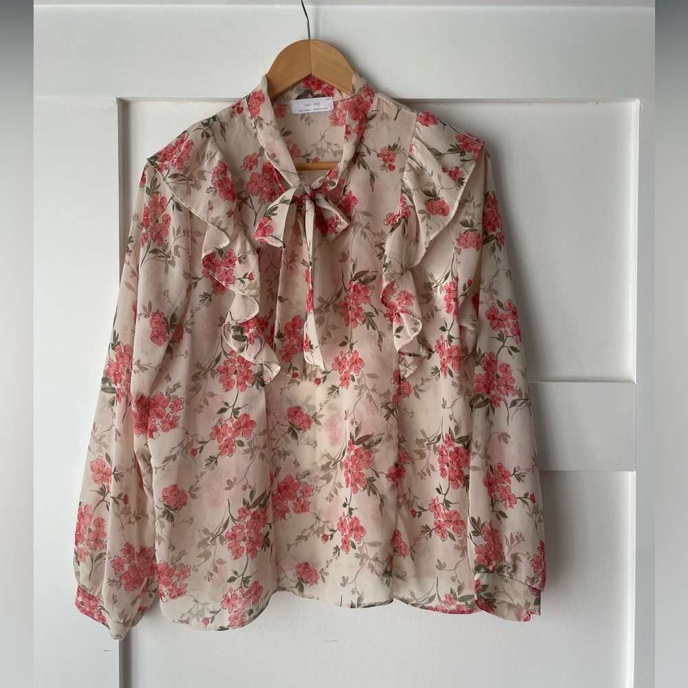 Oak + Fort • Floral Blouse • Size M